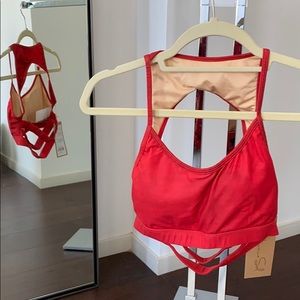 Niyama sol sports bra red nwt xs s yoga top